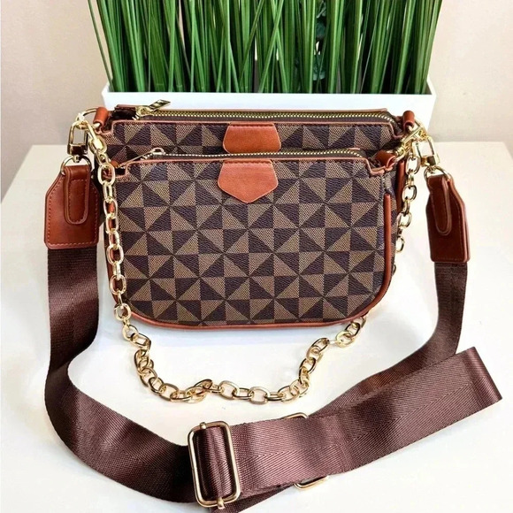 NWT Crossbody Bag Set canvas 2 in 1 - Picture 9 of 13